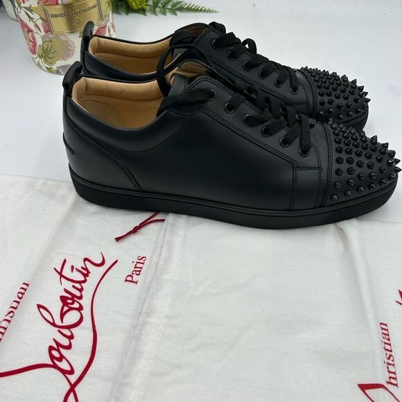 Men's Christian Louboutin, Louis Jr spiked sneakers size 47 made in Italy - Picture 4 of 9